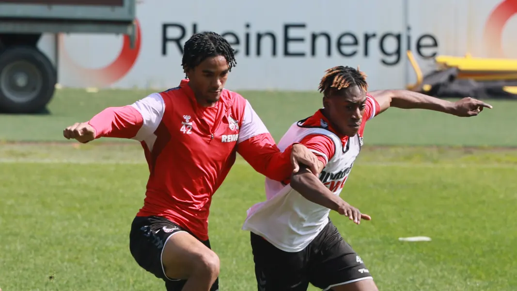 Vergangene Saison spielten Damion Downs und Justin Diehl noch gemeinsam für den 1. FC Köln. (Foto: Bucco)