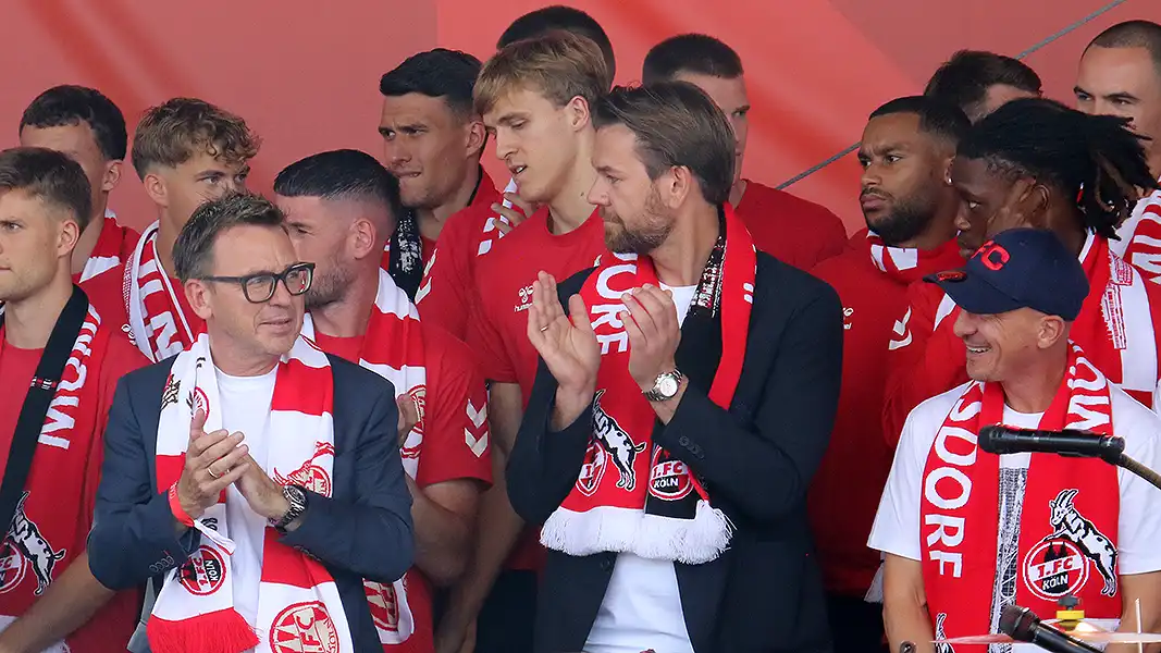 Markus Rejek, Thomas Kessler und Gerhard Struber auf der Bühne. (Foto: GEISSBLOG)