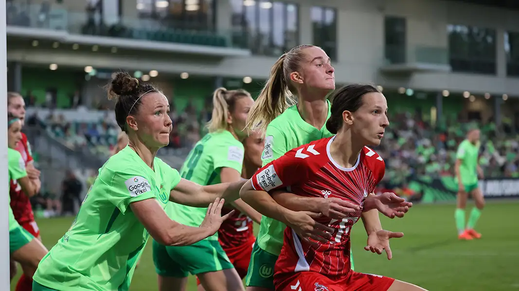 Sara Agrez gegen den VfL Wolfsburg. (Foto: Eichinger)