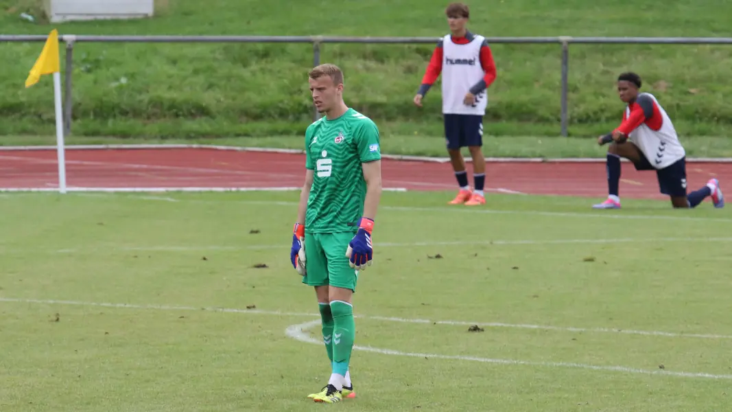 FC-Torhüter Luis Hauer musste am Samstag vom Rasen ins Krankenhaus. (Foto: GEISSBLOG)