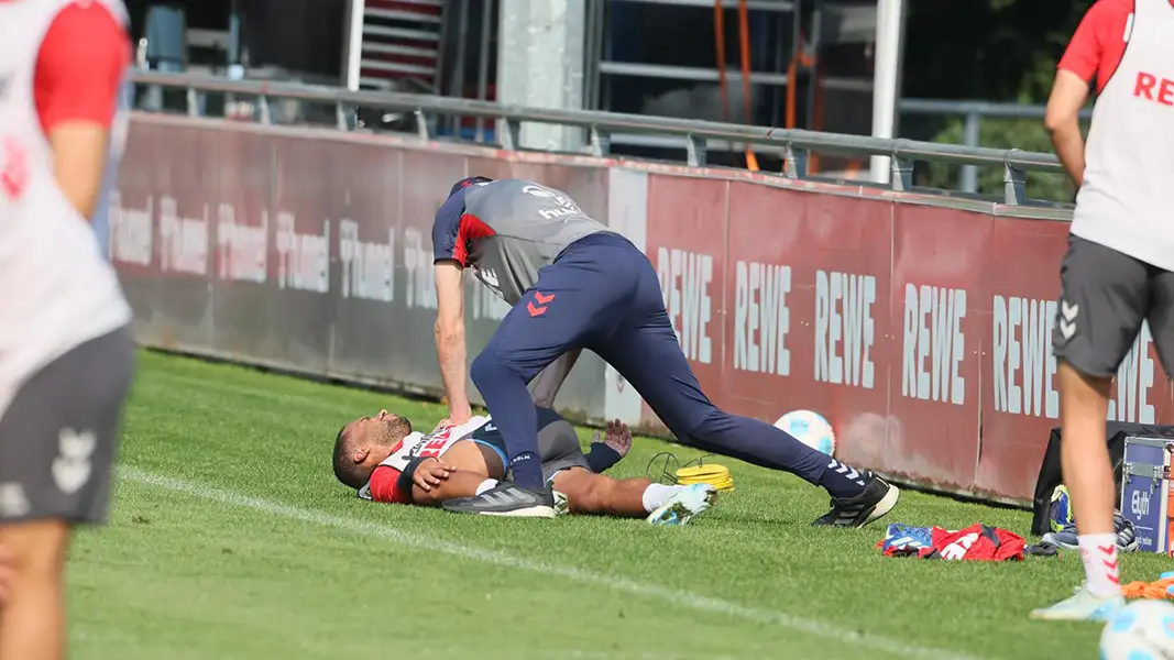 Linton Maina musste das Training aufgrund von Rückenbeschwerden früher beenden. (Foto: Bucco)