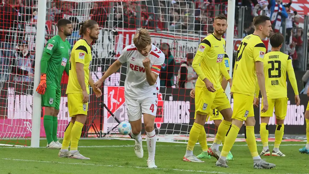 Timo Hübers jubelt gegen den SSV Ulm. (Foto: Bucco)