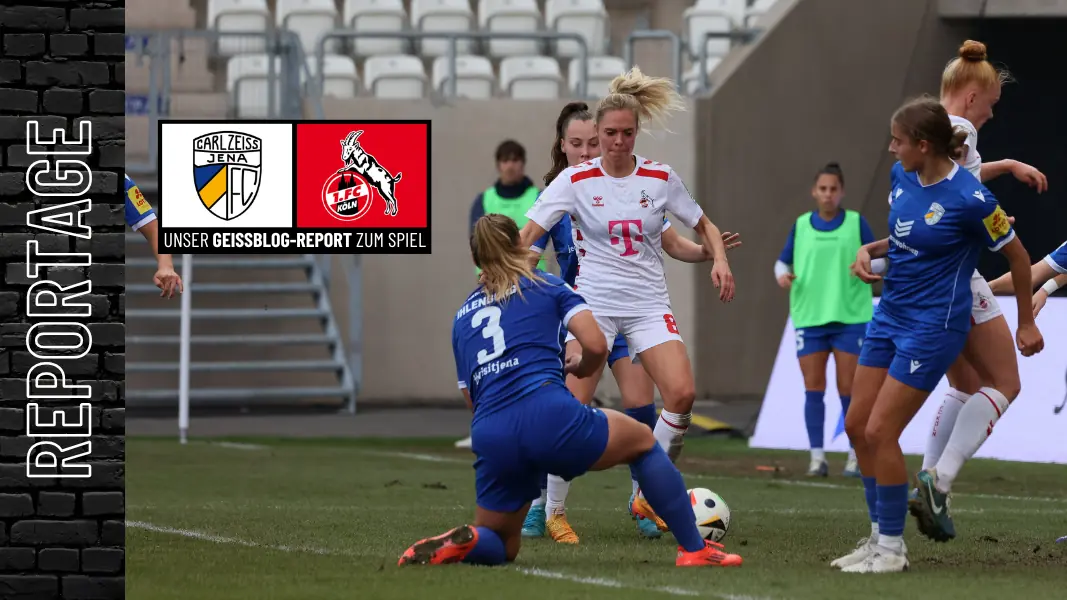 Der 1. FC Köln um Janina Hechler gewann trotz 2:0-Führung nicht in Jena. (Foto: Eichinger)