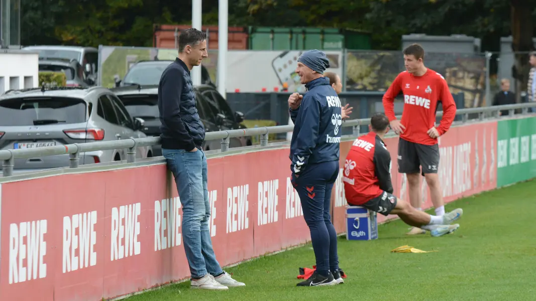 Christian Keller und Gerhard Struber am Samstag. (Foto: GEISSBLOG)