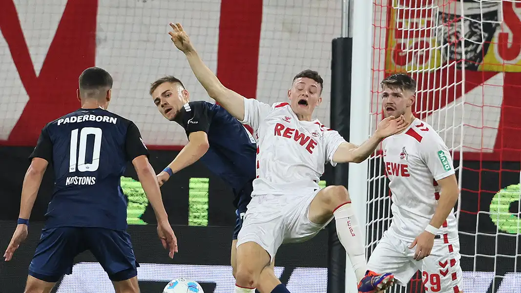 Eric Martel und Jan Thielmann im Spiel gegen den SC Paderborn. (Foto: Bucco)