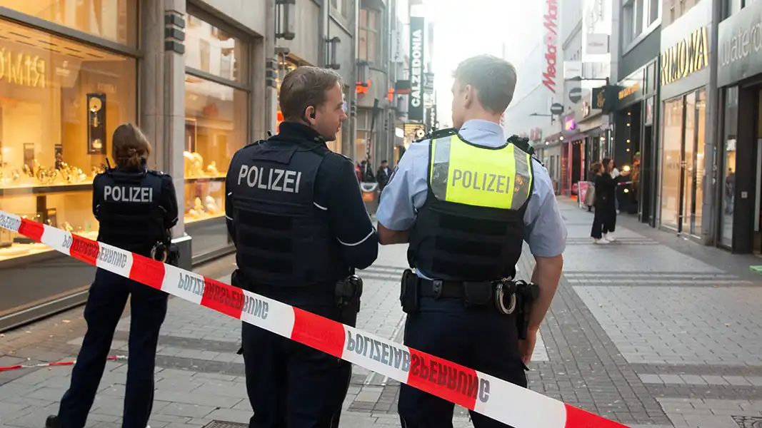 Der abgesperrte Bereich in der Kölner Innenstadt am Donnerstag. (Foto: IMAGO / NurPhoto)