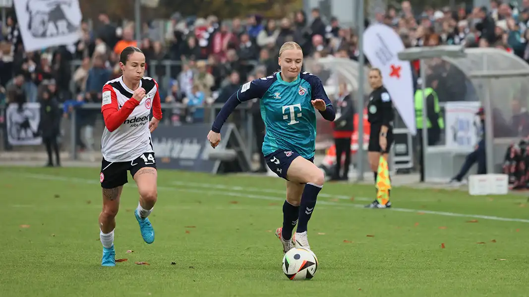 Anna Gerhardt im Spiel des FC bei Eintracht Frankfurt. (Foto: Sylvia Eichinger)