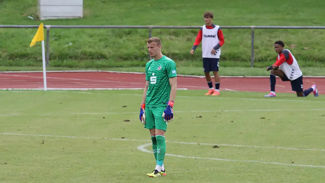 Luis Hauer will gegen den FC Hennef sein Tor sauber halten. (Foto: GEISSBLOG)