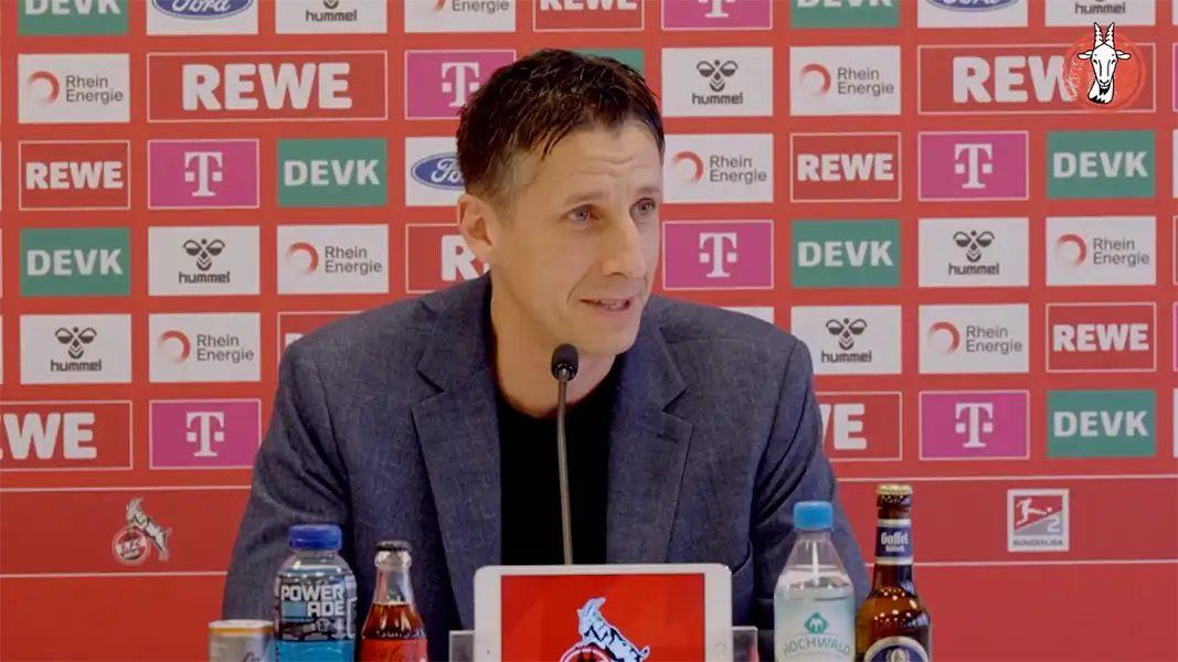 Christian Keller beim der Pressekonferenz. (Foto: 1. FC Köln)