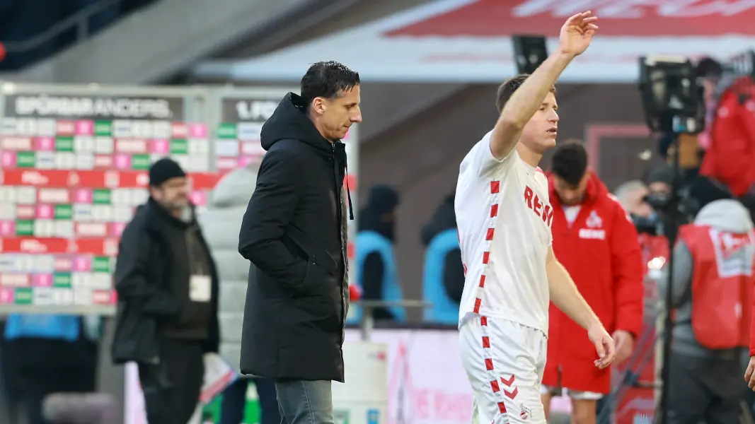 FC-Sportchef Christian Keller mit Dominique Heintz. (Foto: Bucco)