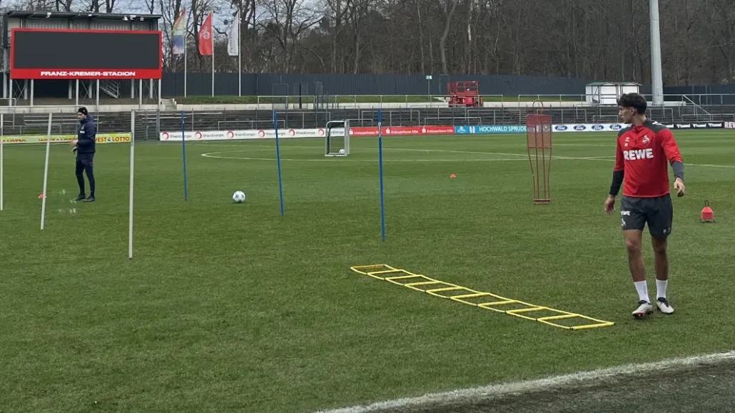 Julian Pauli beim individuellen Training am Mittwoch. (Foto: GEISSBLOG)