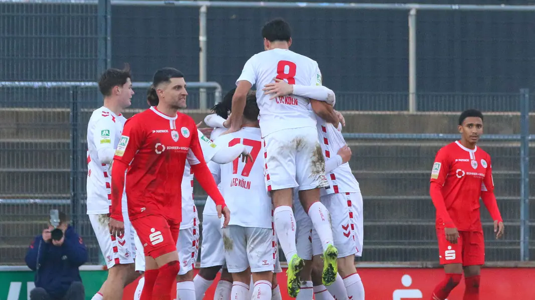 Die U21 des 1. FC Köln jubelte gegen Oberhausen. (Foto: IMAGO / Funke Foto Services)