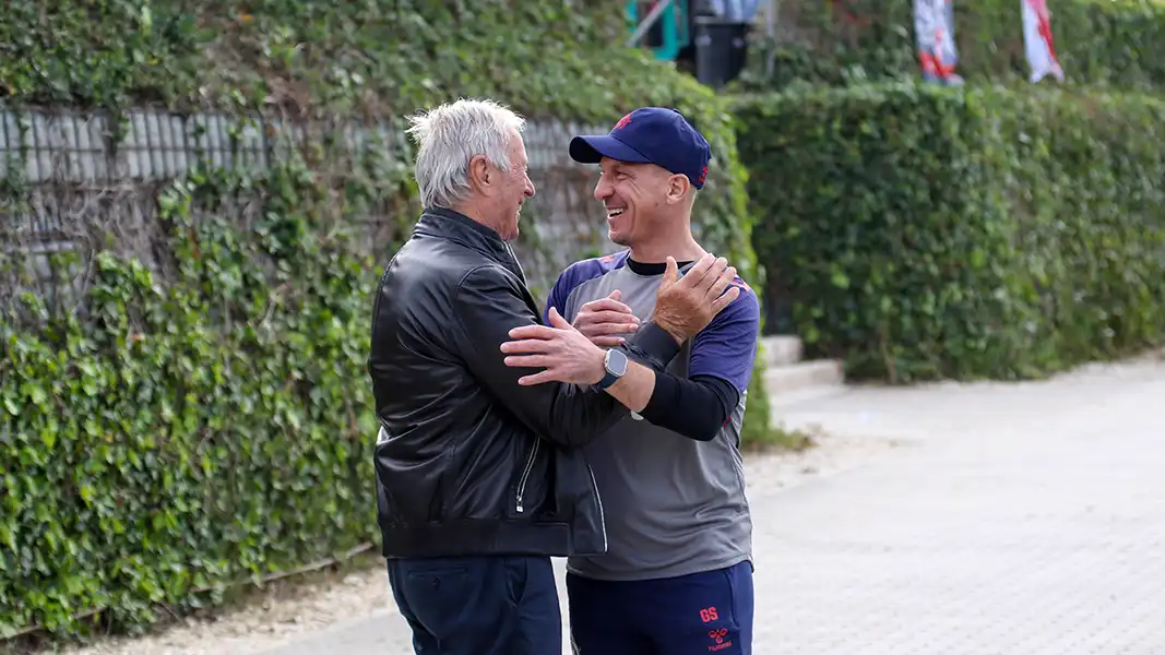 Josef Hickersberger trifft Gerhard Struber in Estepona. (Foto: GEISSBLOG)