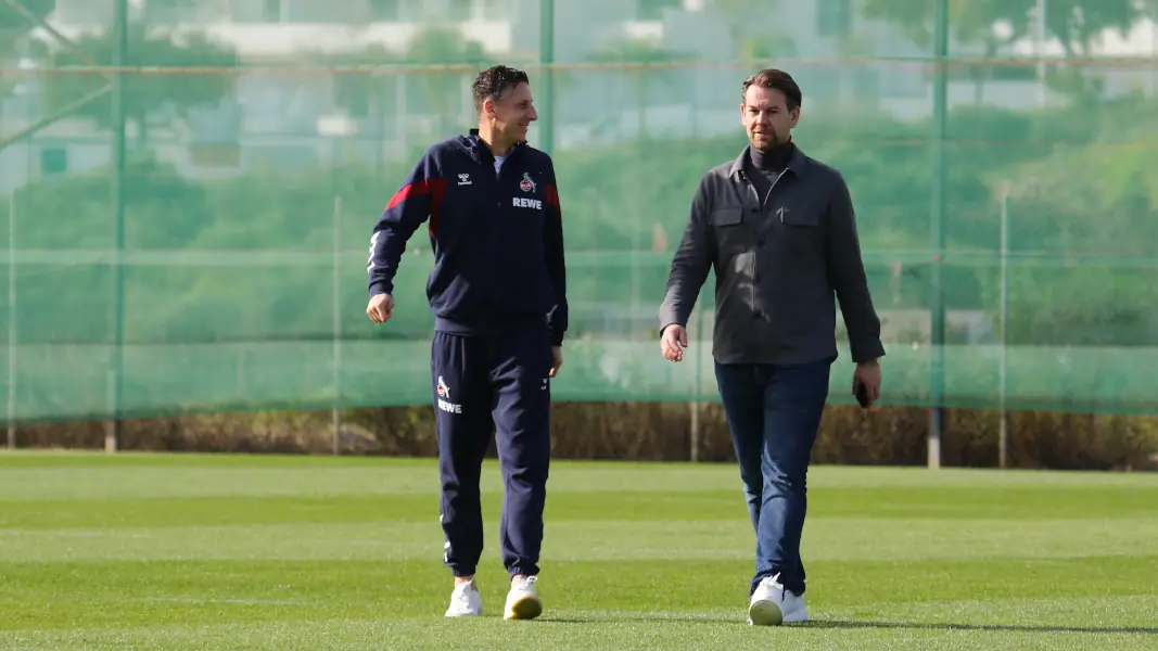 Christian Keller und Thomas Kessler während des Trainingslagers in Estepona. (Foto: GEISSBLOG)