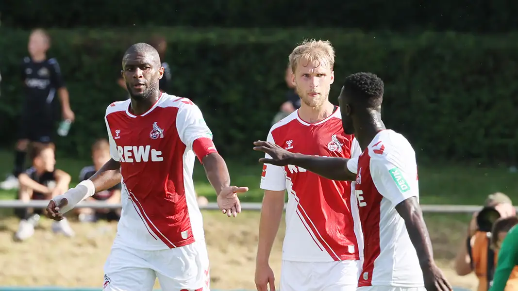 Anthony Modeste zusammen mit Sebastian Andersson und Kingsley Schindler beim FC. (Foto: Bucco)