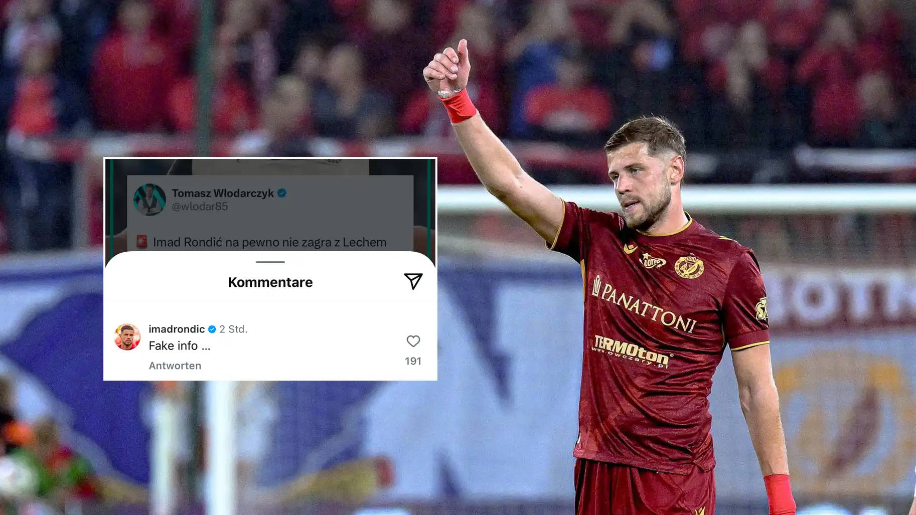 Imad Rondic meldet sich auf Instagram. (Foto: IMAGO / Newspix)