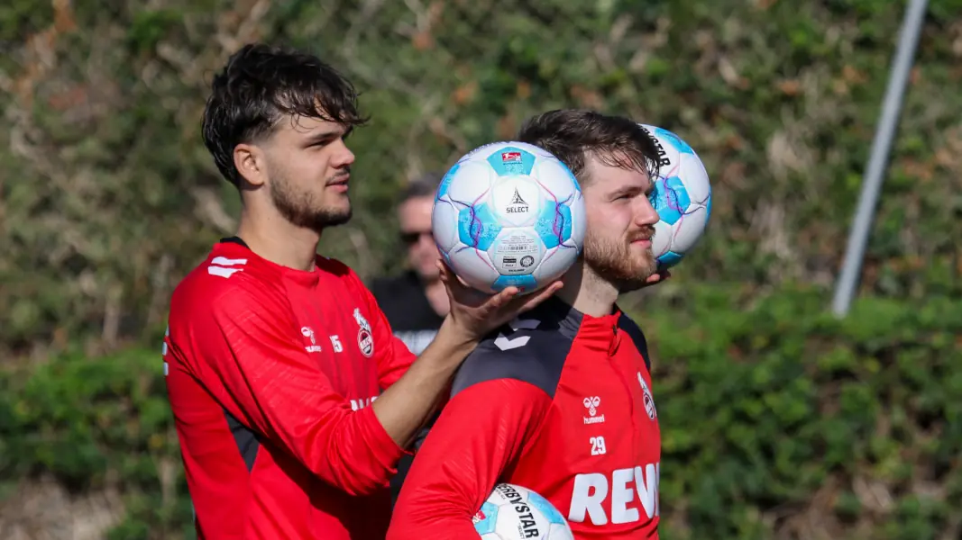 Max Finkgräfe erlaubte sich einen Spaß mit Jan Thielmann. (Foto: GEISSBLOG)