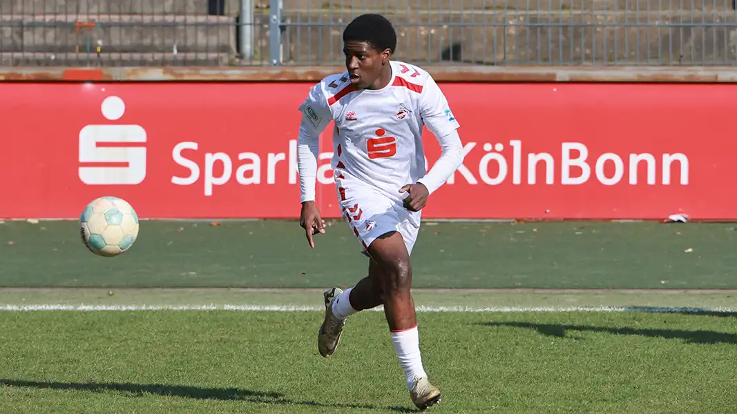 Die U19 des 1. FC Köln – hier mit Tyron Fernandes - empfängt am Samstag den FC Schalke 04. (Foto: Bucco)