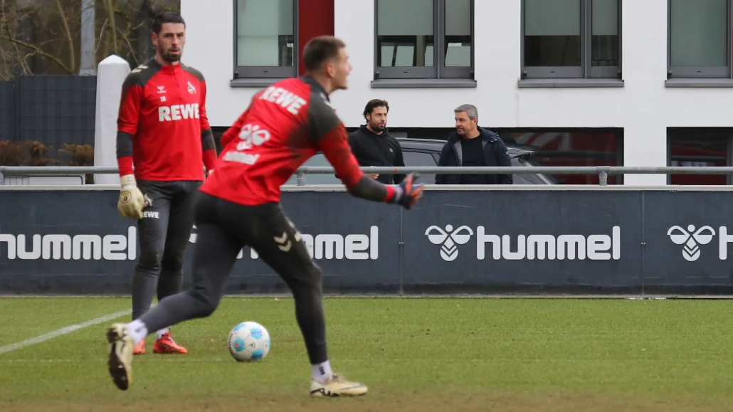 Das Spielersatztraining beobachtete Miguel D'Agostino an der Seite von Marius Laux. (Foto: GEISSBLOG)