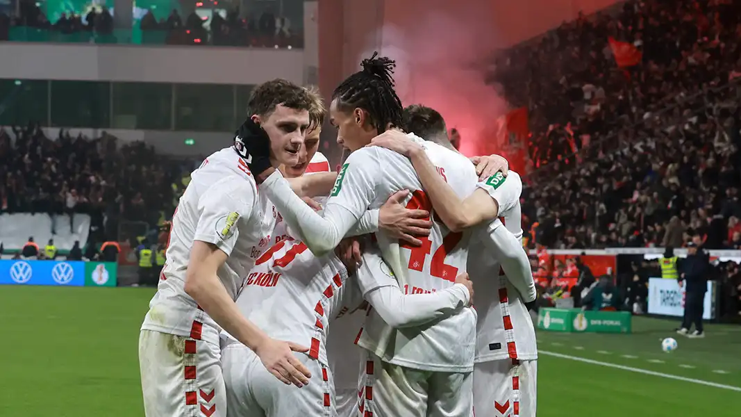 Damion Downs lässt den FC mit seinem Tor zum 1:0 in Leverkusen hoffen. (Foto: Bucco)