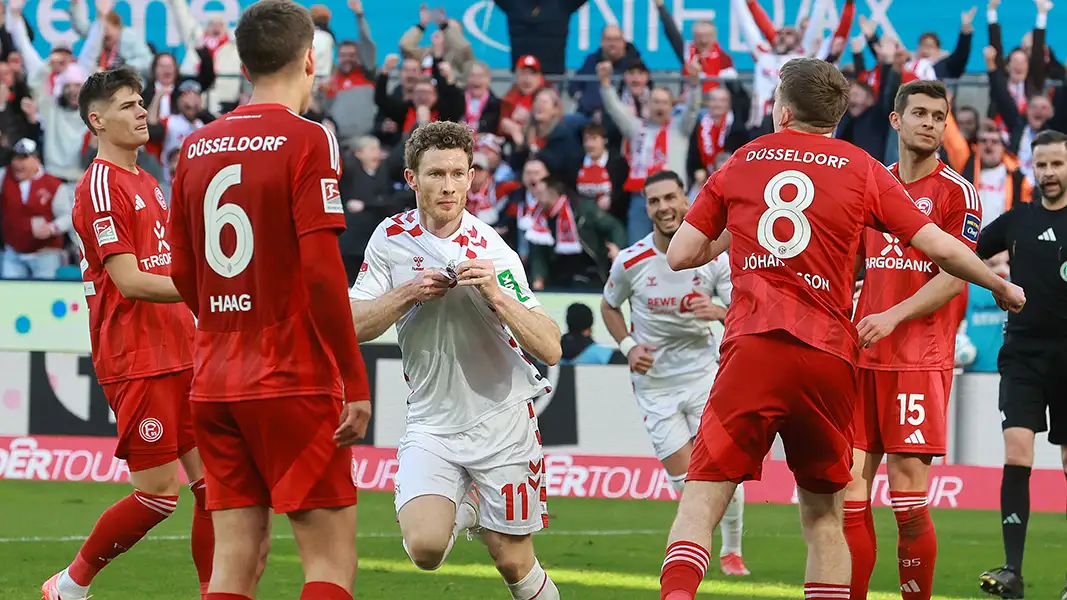 Florian Kainz bejubelt gegen Düsseldorf sein zweites Saisontor. (Foto: Bucco)