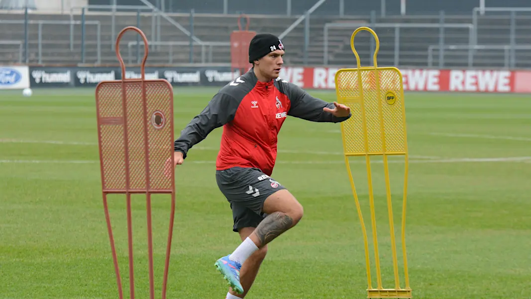 Julian Pauli beim individuellen Training am Montag. (Foto: GEISSBLOG)