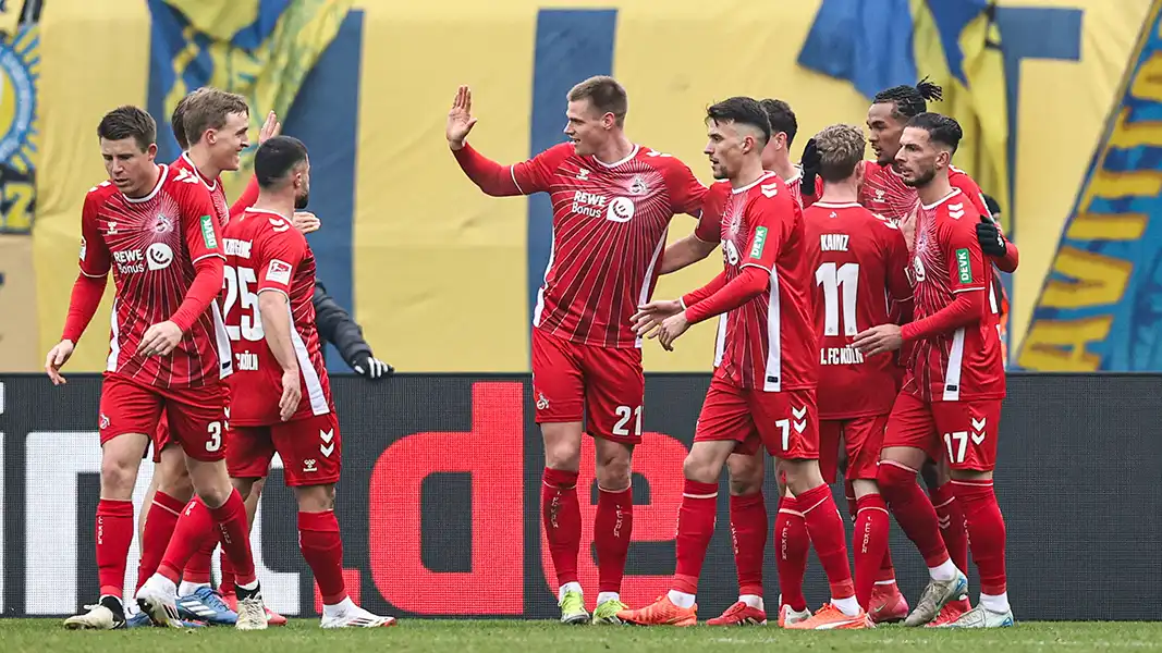 Der FC jubelt in Braunschweig. (Foto: IMAGO / Christian Schroedter)