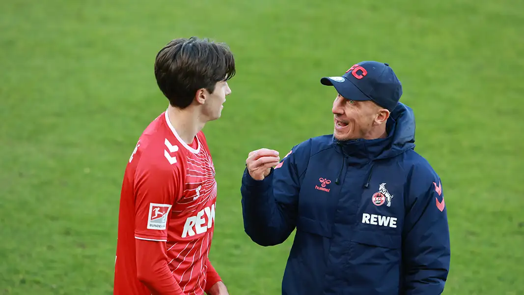 Gerhard Struber und Denis Huseinbasic beim letzten Testspiel des 1. FC Köln gegen Alemannia Aachen. (Foto: Bucco)