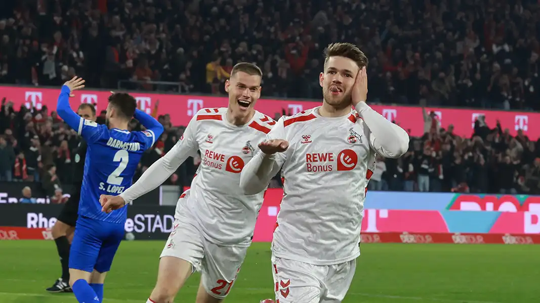 Jan Thielmann bejubelt sein Tor gegen Darmstadt. (Foto: Bucco)