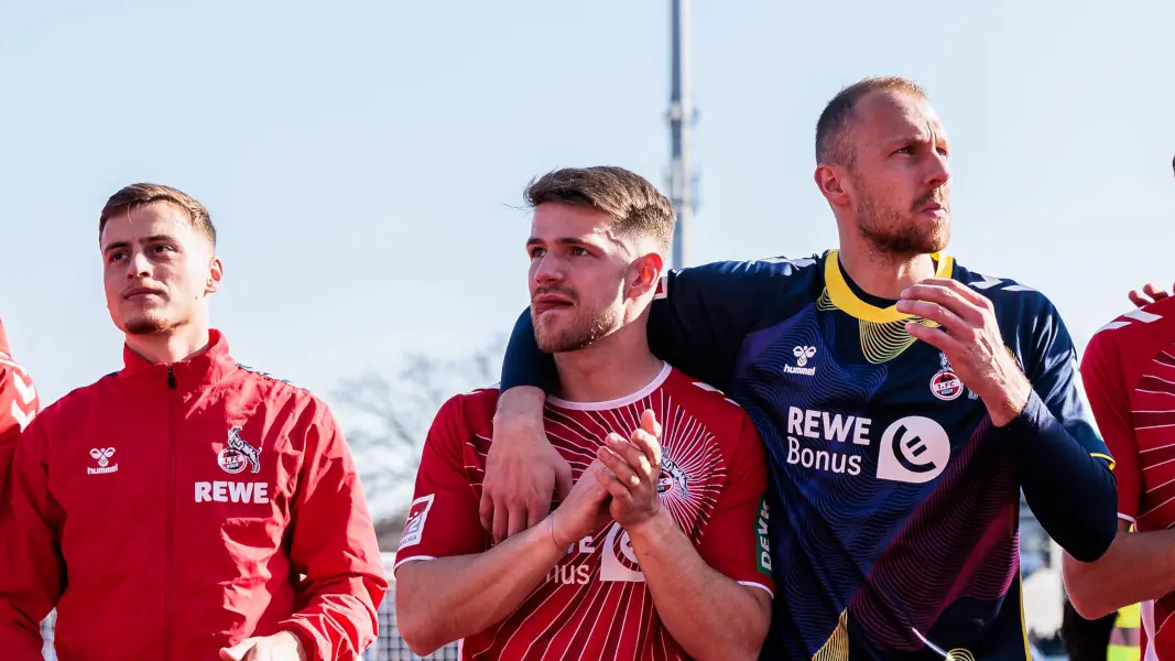 Jan Thielmann (M.) legte in Ulm den Siegtreffer des 1. FC Köln auf. (Foto: IMAGO / Beautiful Sports)