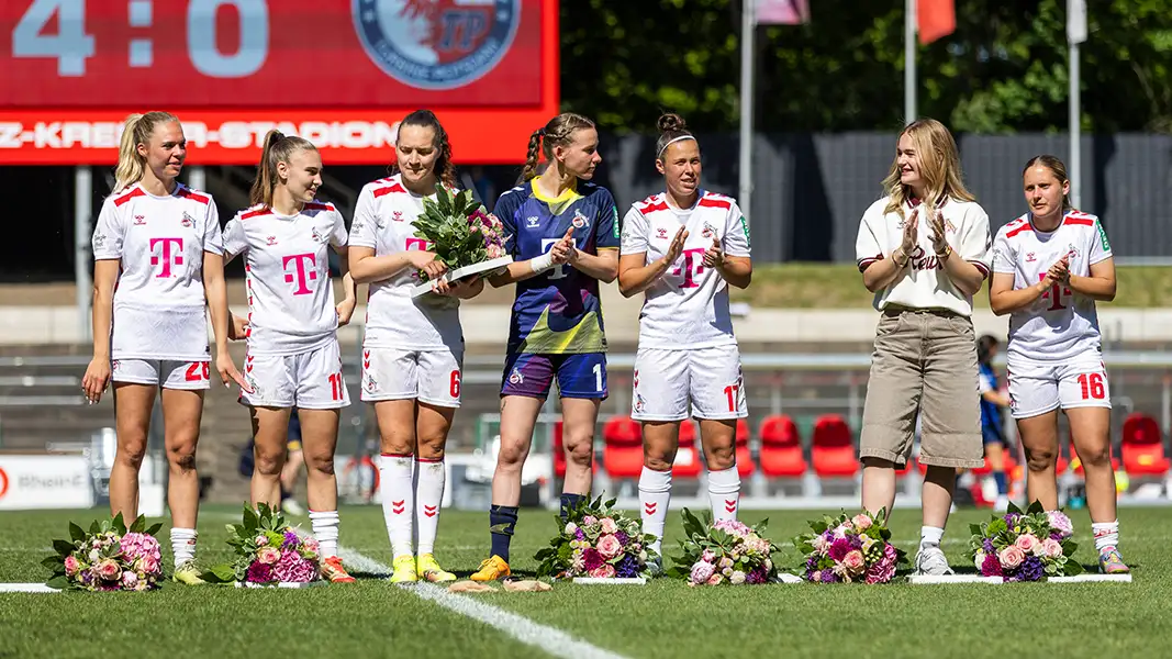 Lotta Cordes, Nicole Billa, Lilith Schmidt, Jasmin Pal, Josefine Osigus, Janina Hechler und Alena Bienz wurden verabschiedet (Foto: IMAGO / Beautiful Sports)