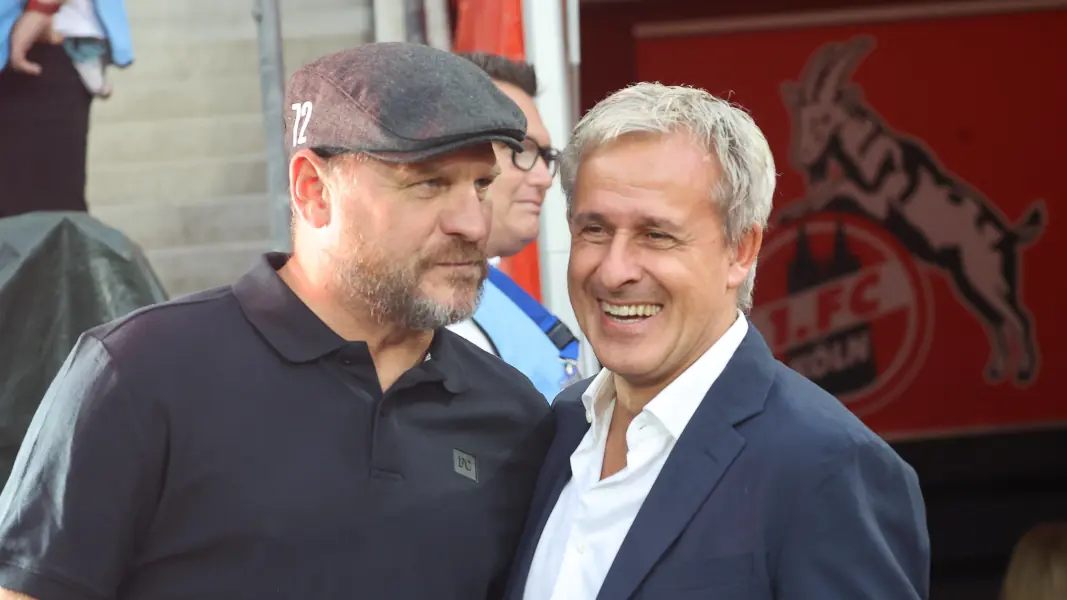 Pierre Littbarski mit Ex-FC-Trainer Steffen Baumgart. (Foto: IMAGO / Eibner)