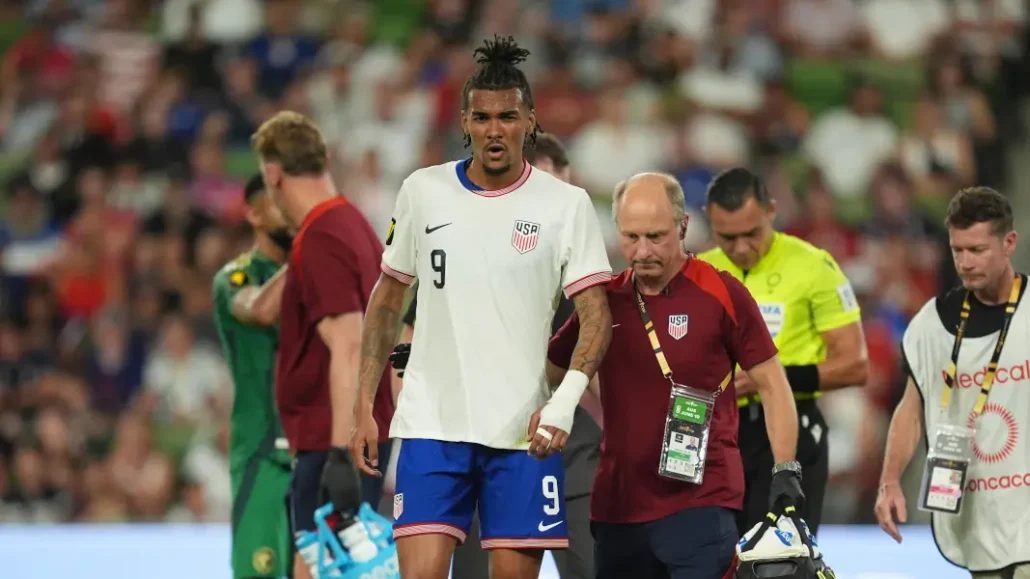 Damion Downs bei seinem Gold-Cup-Debüt gegen Saudi-Arabien. (Foto: IMAGO / Imagn Images)
