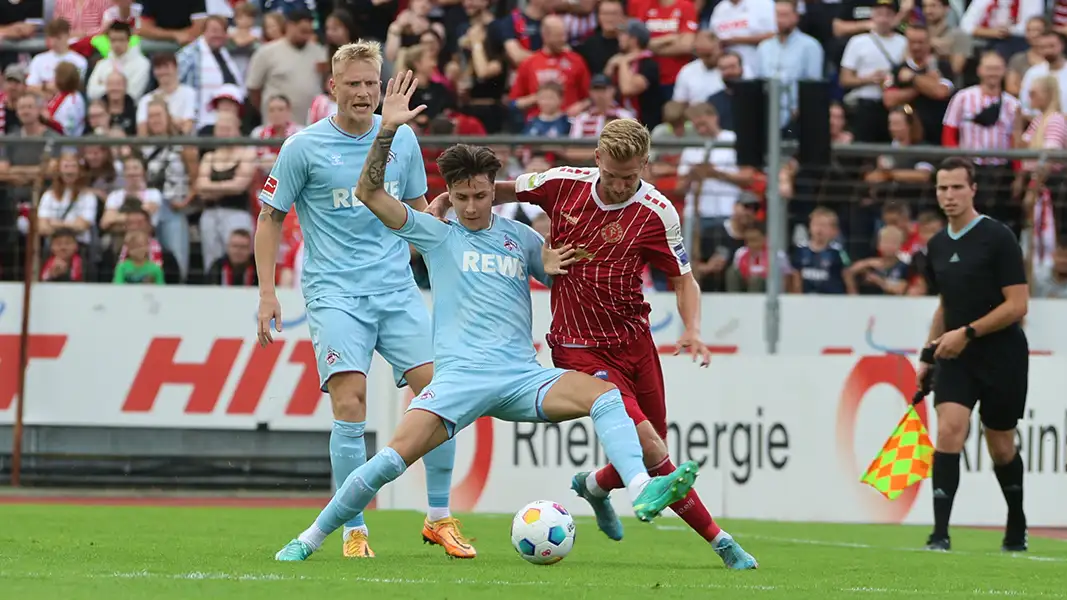 Denis Huseinbasic beim letzten Testspiel gegen Fortuna Köln. (Foto: Bopp)