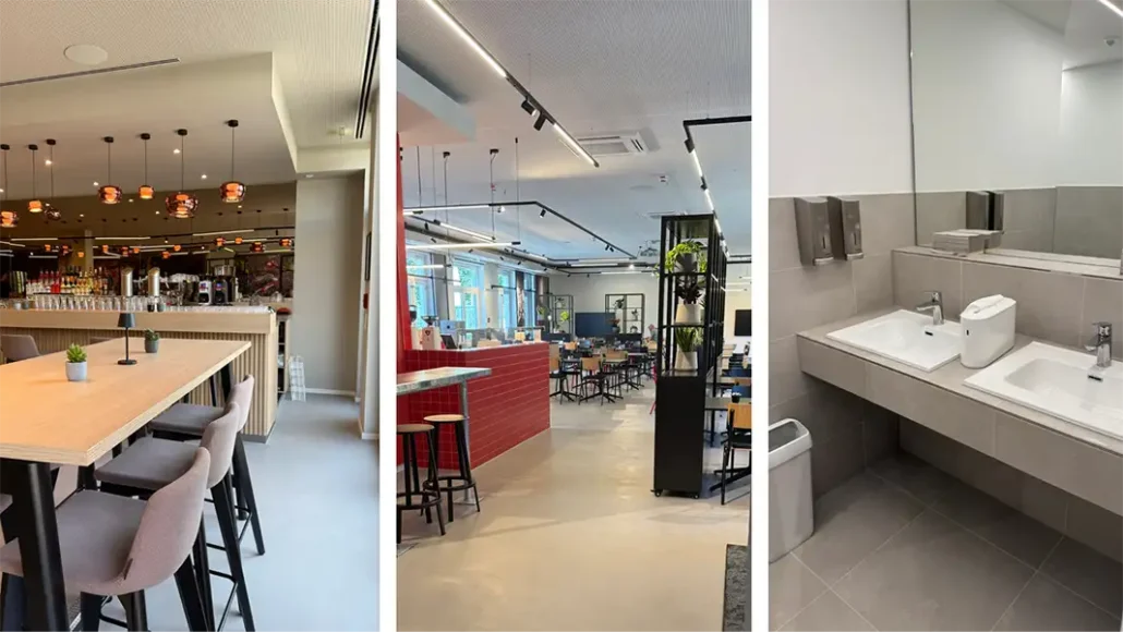 Restaurant, Mitarbeiter-Bereich und Sanitäranlagen sind bereits fertig (Foto: GEISSBLOG)