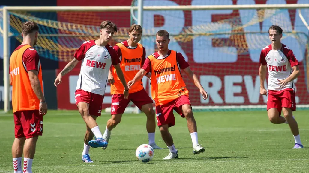 Etienne Borie (Mitte) im Training mit Denis Huseinbasic. (Foto: GEISSBLOG)