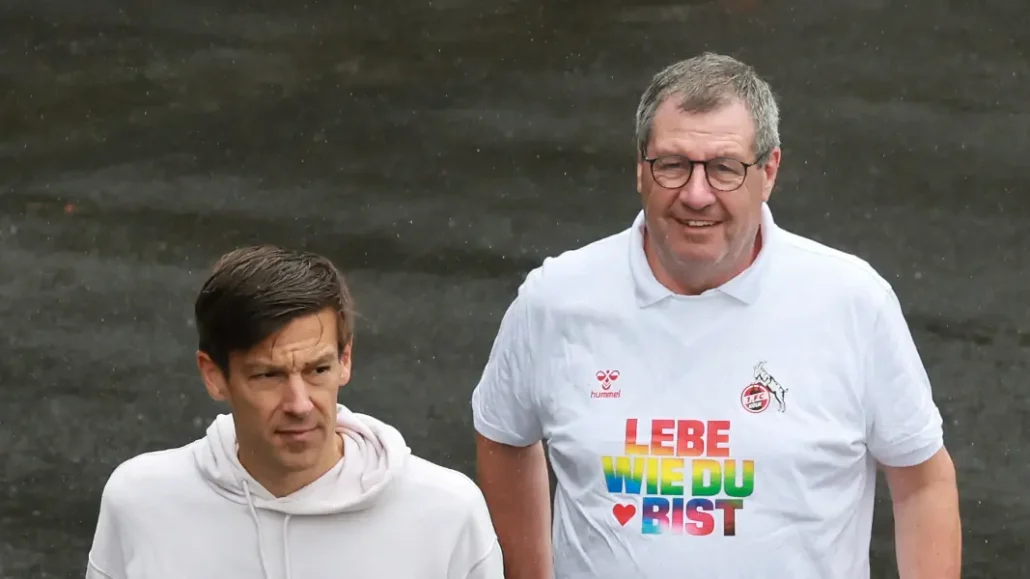 Vize-Präsident Carsten Wettich und Präsident Carsten Wettich kamen ebenfalls direkt vom CSD ans Geißbockheim. (Foto: Bucco)