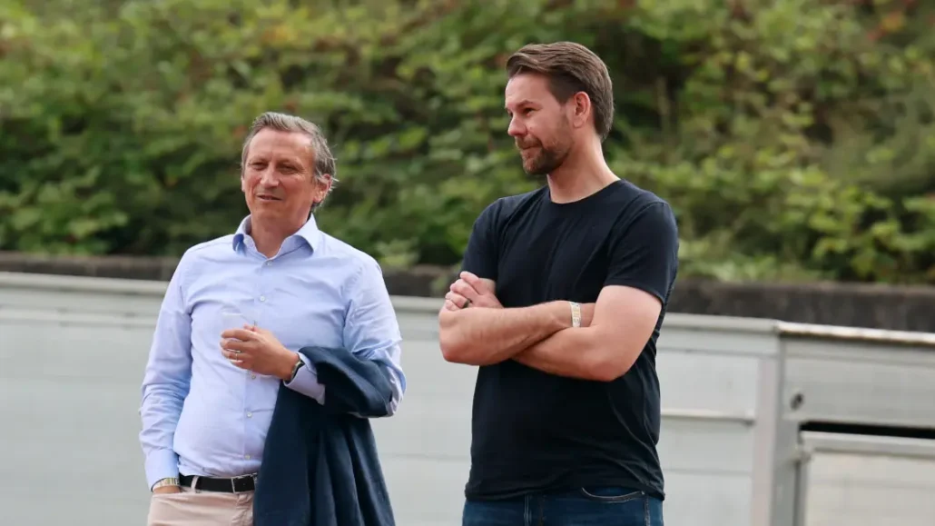 Sportdirektor Thomas Kessler mit Aufsichtsratschef Lionel Souque. (Foto: Bucco)