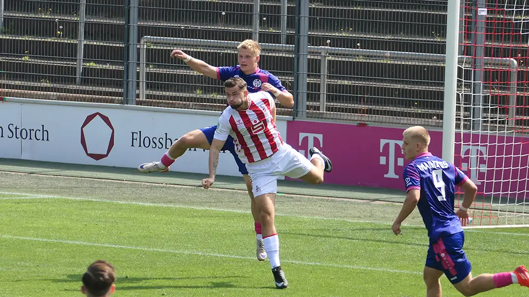 Luis Stapelmann hat gegen Mainz per Kopf zum 1:0 getroffen. (Foto: GEISSBLOG)