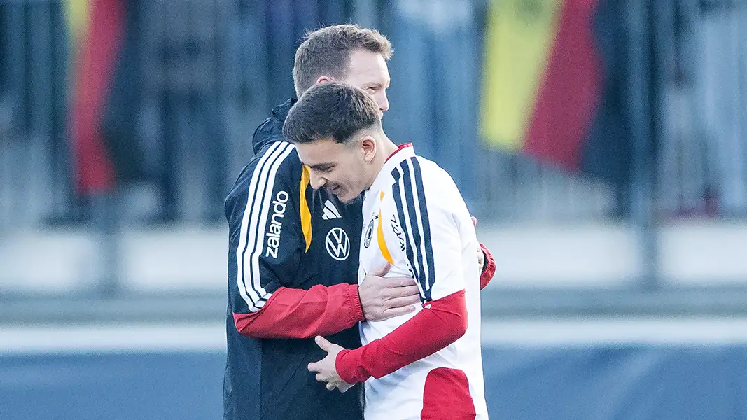 Said El Mala an seinem ersten Tag bei der Nationalmannschaft. (Foto: IMAGO / Beautiful Sports)