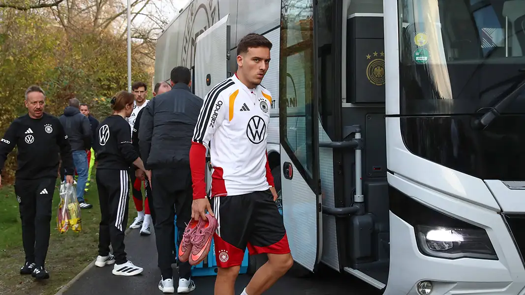 Said El Mala an seinem ersten Tag bei der Nationalmannschaft. (Foto: IMAGO / Jan Huebner)