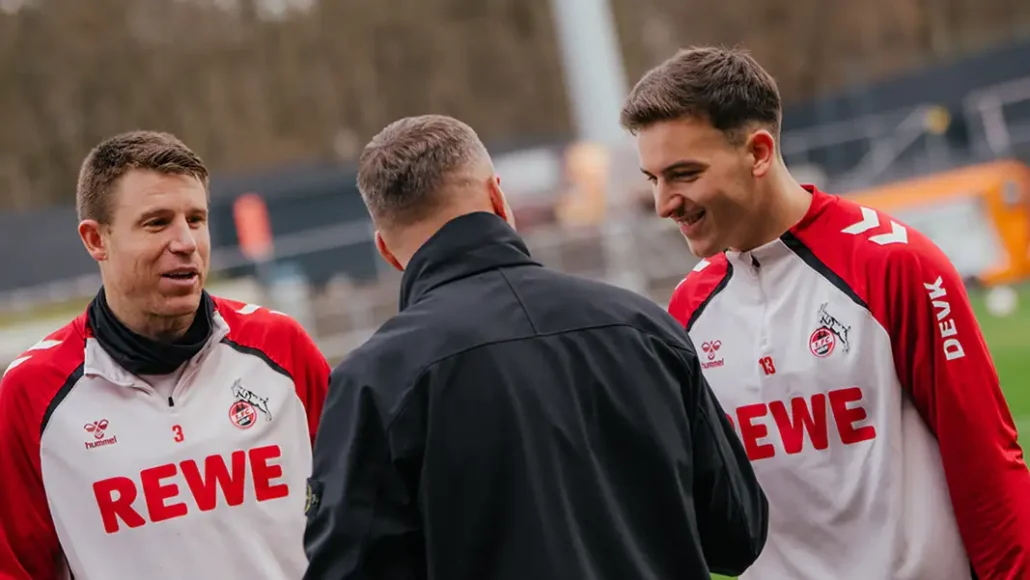 Lukas Podolski am Donnerstag zu Besuch am Geißbockheim. (Foto: 1. FC Köln)