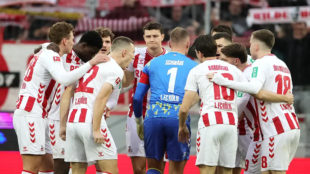 Die FC-Profis vor dem Spiel gegen Union Berlin. (Foto: Bucco)