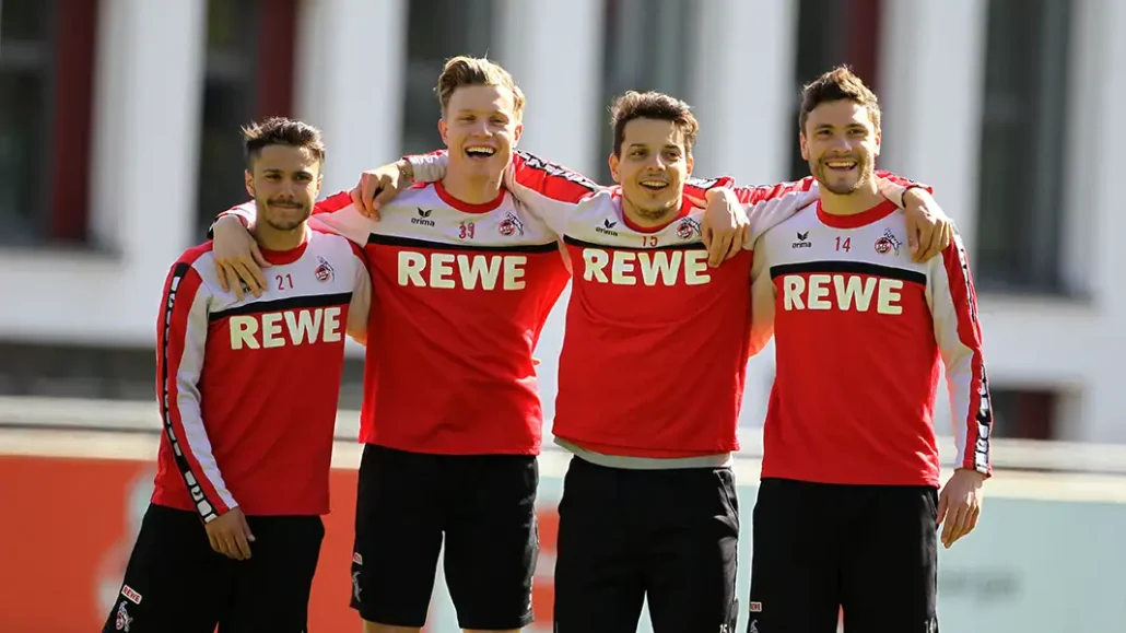Leo Bittencourt, Yannick Gerhardt, Philipp Hosiner und Jonas Hector. (Foto: Bucco)