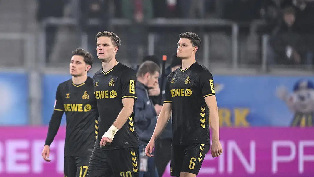 Eric Martel (re.) nach dem Spiel beim SC Freiburg. (Foto: IMAGO / DeFodi Images)