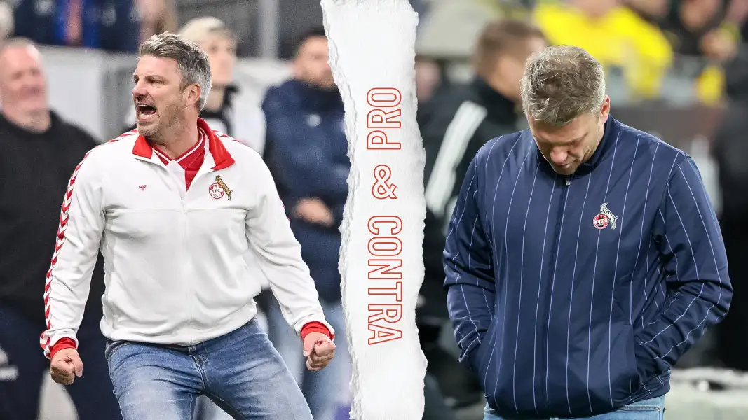 Lukas Kwasniok kämpft mit dem 1. FC Köln um den Klassenerhalt. (Foto 1: IMAGO / DeFodi Images, Foto 2: Bucco)