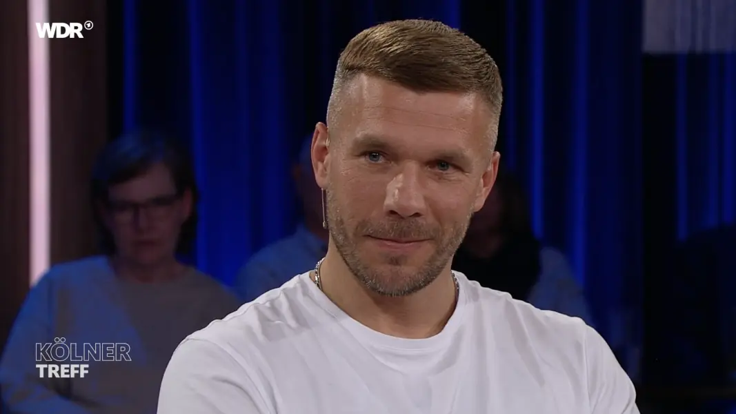 Lukas Podolski im Kölner Treff. (Foto: WDR)