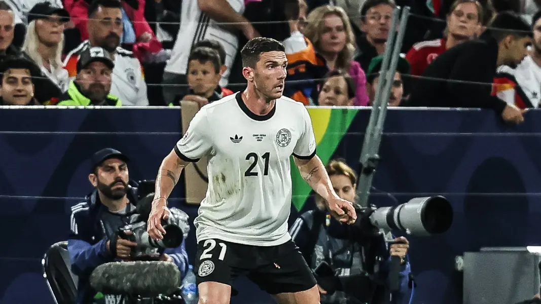 Robin Gosens im Einsatz für die deutsche Nationalmannschaft. (Foto: IMAGO / Nico Herbertz)
