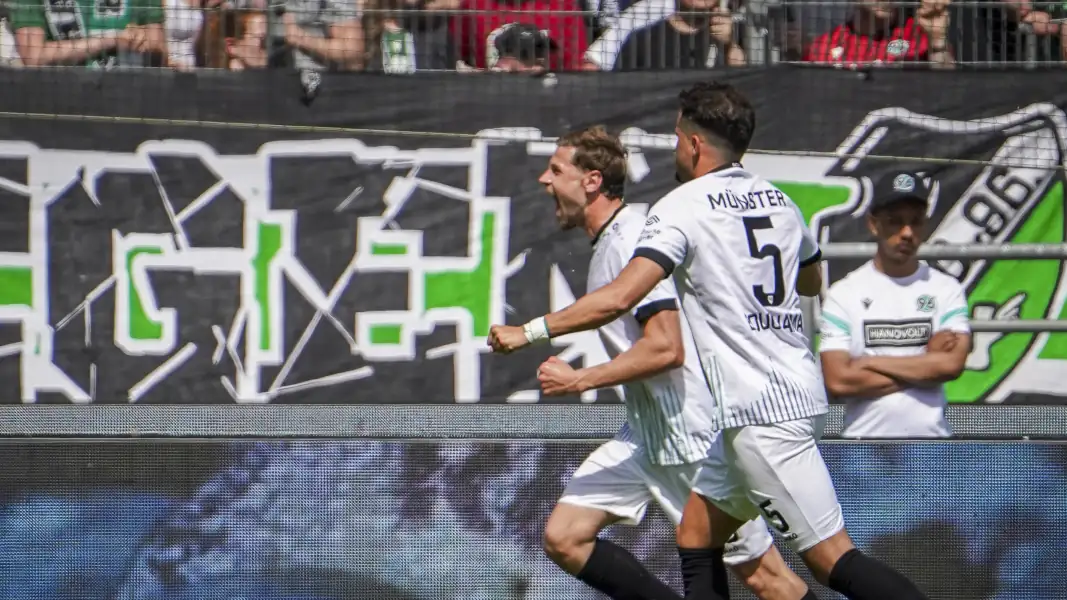 Imad Rondic hat in Hannover sein zweites Tor für Münster erzielt. (Foto: IMAGO / Steinsiek.ch)