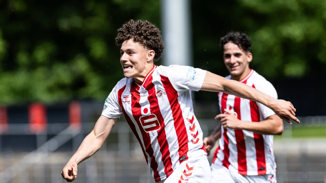 Arian Römers und die U19 des 1. FC Köln wollen ins Halbfinale. (Foto: IMAGO / Beautiful Sports)